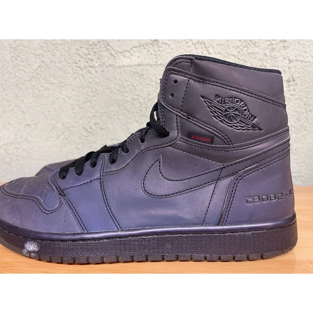 Size 11 Jordan 1 High Zoom Fearless Mens Black Good Iridescent BV0006-900